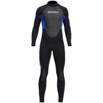Traje de Buceo de Neopreno 3mm Azul con Protección UV XL