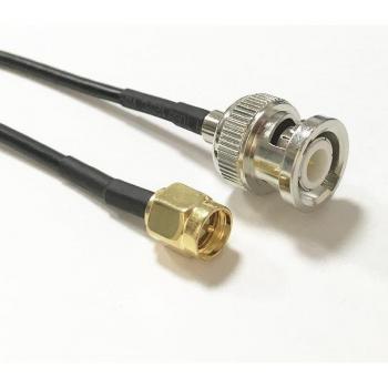 BNC Male to SMA Male RG174 Pigtail Cable 20CM