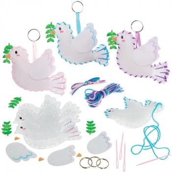 Dove of Peace Keyring & Bag Dangler Sewing Kits (Pack of 3)