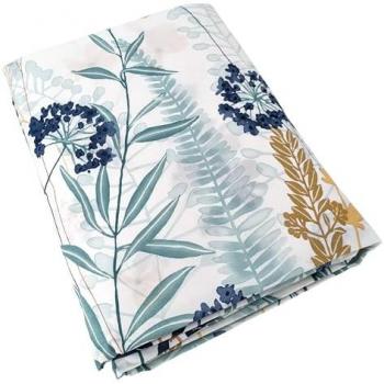 Tenture de lit Linnea – Couette Percale Pure Coton – Bleu