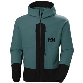Softshell con cappuccio Helly Hansen Odin Backcountry verde scuro