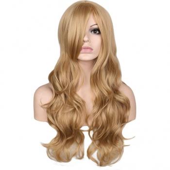 68 Cm Long Wavy Blonde Wig for Women