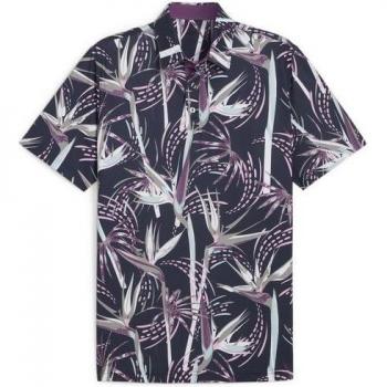 Puma Mattr Paradiesvögel Herren Poloshirt, dunkelblau, Größe S