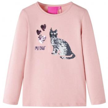 VidaXL Light Pink Long Sleeve T-Shirt for Kids 92