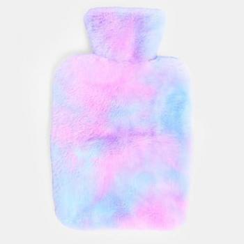 Tie Dye Faux Fur Hot Water Bottle with Cover