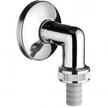 Schell Anschlussbogen mit Rosette 248370699 – Chrom‑Chrom Finish