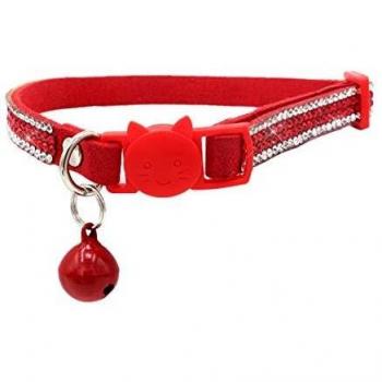 Collier de Chat Doux Newtensina avec Cloche et Bling