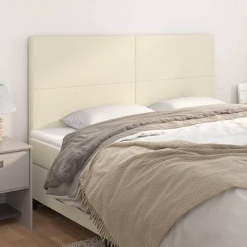 Testiera 4 pz 80x5x78/88 cm in Similpelle Crema