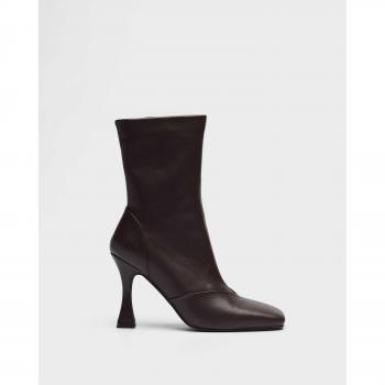 Botas Clam Chocolate de mujer con tacón medio