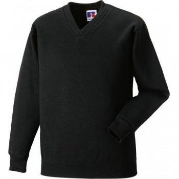 Jr. Schoolgear Sweatshirt mit V‑Schnitt, Größe 9/10, schwarz