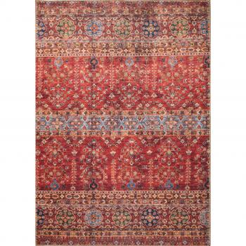 Tapis Lavable Machine Nazar Rouge 160x230