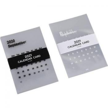 Calendrier noir et blanc transparent
