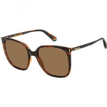 Polaroid Square Women's Havana Brown Polarized Sunglasses PLD 6218/S