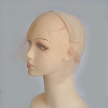 Full Lace Wig Cap in Brown/Beige with Adjustable Features
