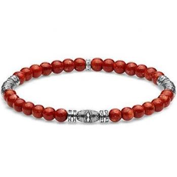 Pulsera de hombre Thomas Sabo con talismán rojo