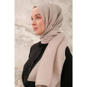 Écharpe Lidya à Imprimé Lumineux Couleur Beige