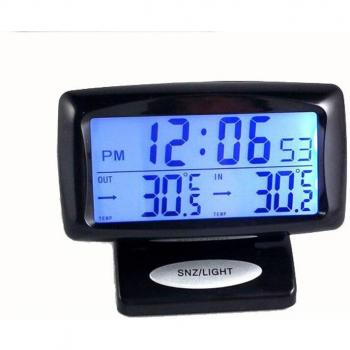 Backlit Dual Temperature Car Clock 0710