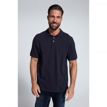 Polo dritta uomo blu 4XL cotone JP1880