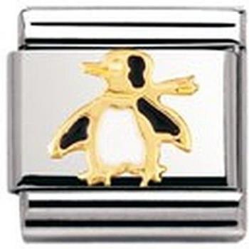 Nomination Pinguino Composable Acciaio Oro e Smalto