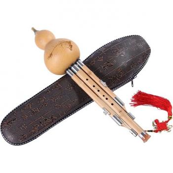 Hulusi Flauta Chino, Instrumento Musical Étnico, Clave de C, Hecho a Mano