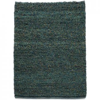 Tapis de chambre en laine, rectangle vert, motif unicolore – Brink & Campman