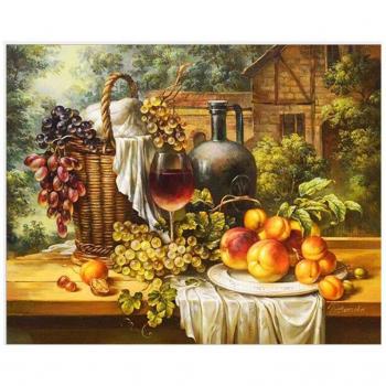 Vollrundbohrer DIY Rotwein Kunst 20X30CM