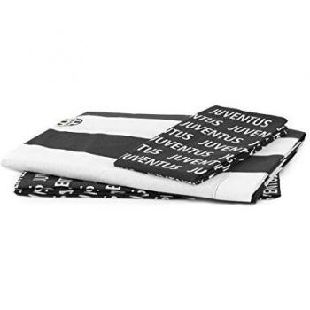 Completo Letto Juventus Cotone Bianco/Nero 180 x 295 cm