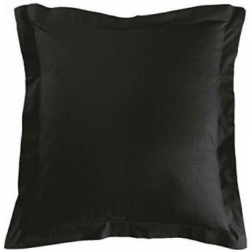 Taie d'Oreiller Volant Plat Charbon 63x63 cm