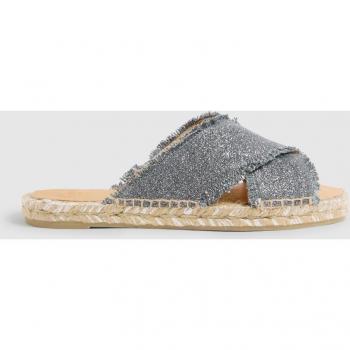 Sandalias de Lino Metalizado Palmera