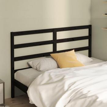 156x4x100 cm Black Bed Headboard Solid Pine