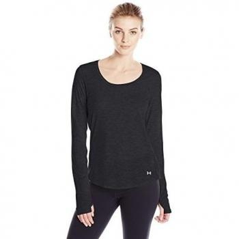 Long SL Threadborne Streaker Camiseta Negra, Talla M – Mujer