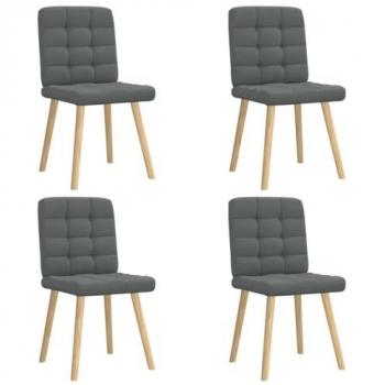 Dark Grey Fabric Dining Chairs