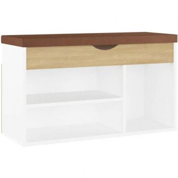 Banc de rangement pour chaussures en bois d'ingénierie