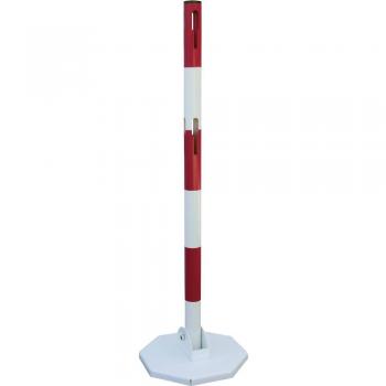 Dissuasore Stradale Metallico Rosso e Bianco Ø 50 mm Altezza 1000 mm