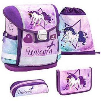 Belmil Schulranzen Set 4-teilig ergonomischer Schulranzen Mädchen 1. Klasse 2. Klasse 3. Klasse