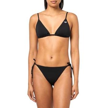 Bandeau Brazilian Bikini, Large, Black, With Cup Band & Bow