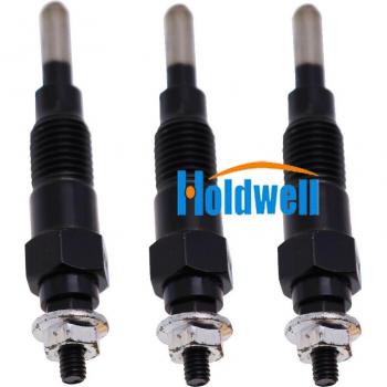 Holdwell 3-Pack Glow Plugs for Kubota D1102 D1302 D650 D750 D850 D950 G3200 G4200 G4200H G5200H