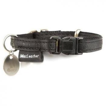 Collier en Nylon pour Chien MacLeather Noir 10 mm 20-33 cm