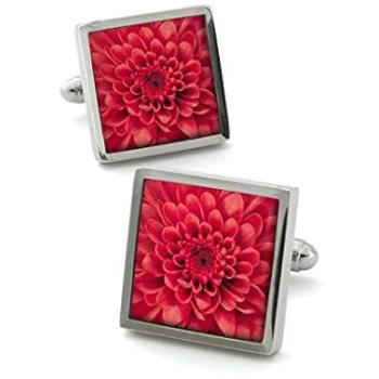 Boutons de manchette Robert Charles Chic Chrysanthème Rouge