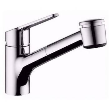 Lavabo KWC Isla chromé : mitigeur + douchette détachable