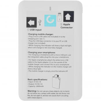 4er-Pack AXXTRA Flat Powerbank 2600mAH