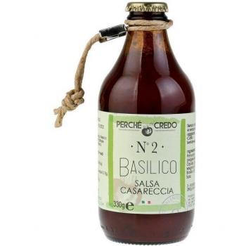 Basilikafräsch Tomatsås 330ml av Perché ci Credo