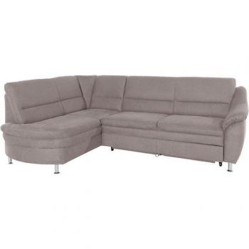 Ecksofa Cardoso L‑Form in Grau – 52 % Polyester, 35 % Polyacryl, 13 % Baumwolle