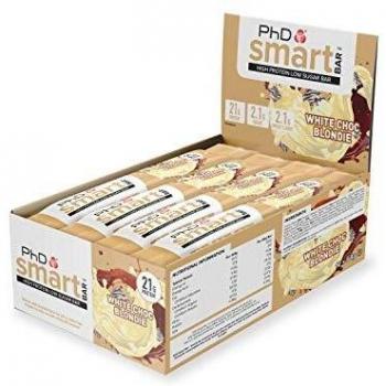 PhD Smart Bar Barritas de Proteína Sabor Bizcocho de Chocolate Blanco (12 x 64g)