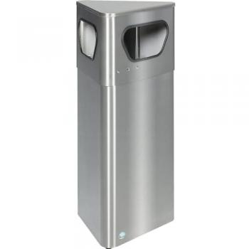 Basurero Triangular 32L, Cerrado