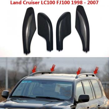 Couvre-rail de toit noir pour Toyota Land Cruiser LC100 FJ100 1998-2007 (ensemble de 4)