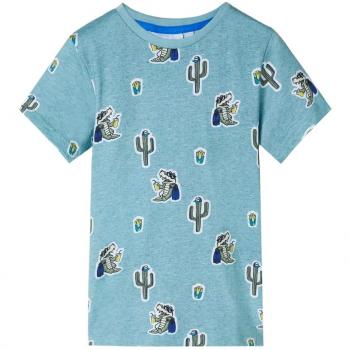 VidaXL Youth T-shirt Light Green Melange 116