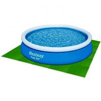 Tappeto sotto piscina fuori terra protettivo e componibile da 78x78 cm set da 9 pezzi