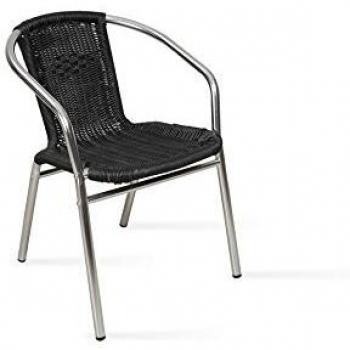 Sedia Oviana Alluminio e Resina Grigia