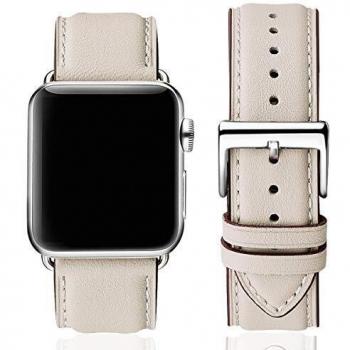 SUNFWR Leather Bands for Apple Watch Strap 38mm 40mm 42mm 44mm